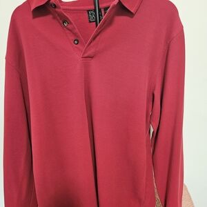 Jos A Banks Men's Red Long Sleeve Shirt